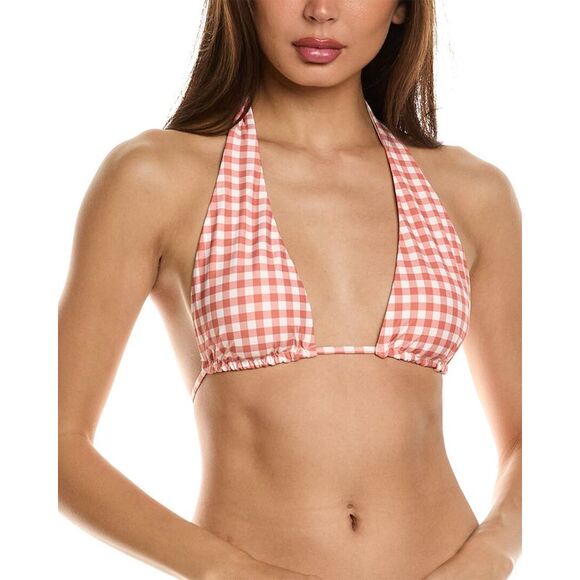 Weworewhat Womens  Halter Bikini Top, Orange - Picture 1 of 3